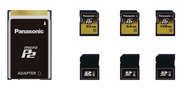 new series of 64 GB and 32 GB microP2 cards
