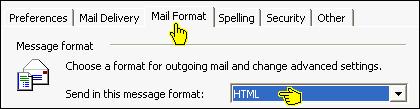 Send this Message in HTML format