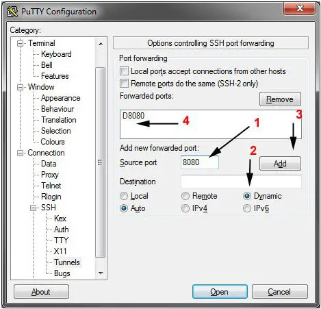 PuTTy Configuration