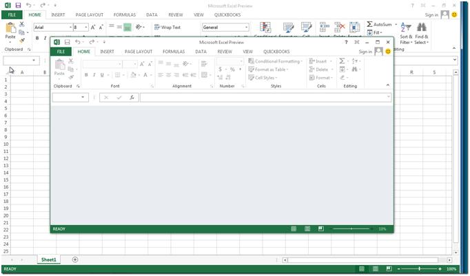 QuickBook option excel