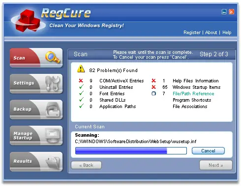 registry scanner software for free