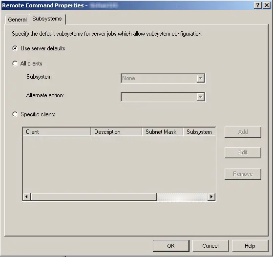 REmote Command properties