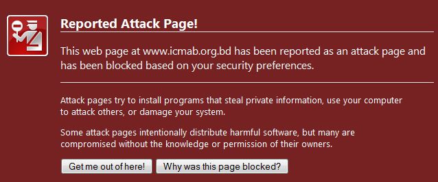 Reported Attack Page