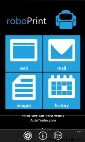 RoboPrint Application In Phone