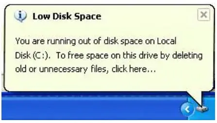 To free space on this drive by deleting old or unnecessary files