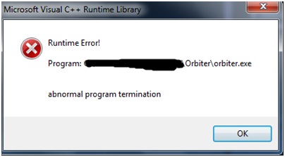 Microsoft Visual C Runtime Library Abnormal Program Terminated Techyv Com