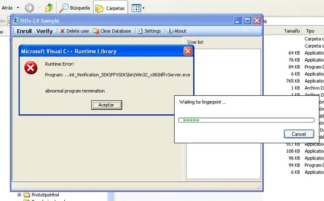 Microsoft Visual C Runtime Error In Finger Verification Techyv Com