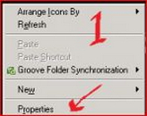 Right click on the desktop, select properties on the pop-up menu.