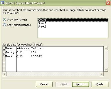 Select the Excel that you want to import