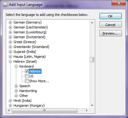 Add input Language