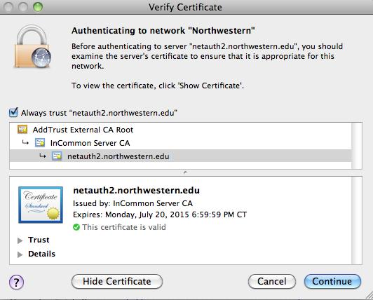 Authenticating to Network
