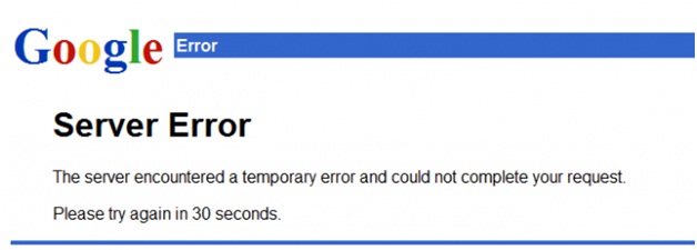 Google Sever Error