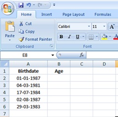 Ms Excel formula