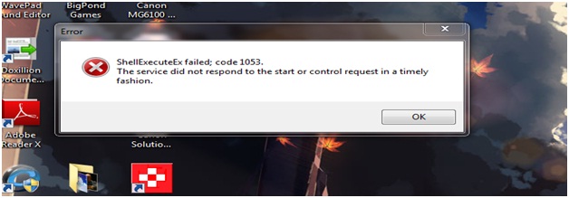 Shell Execute Ex failed; code 1053.