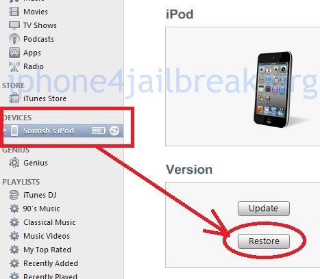Process to Restore iPhone 4