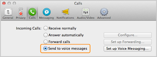 Send to Voice Messages