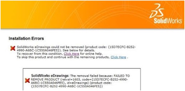 SolidWorks eDrawing could not be removed