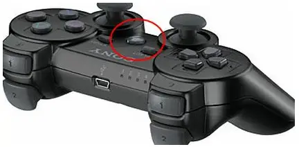PS3/Home button on the controller