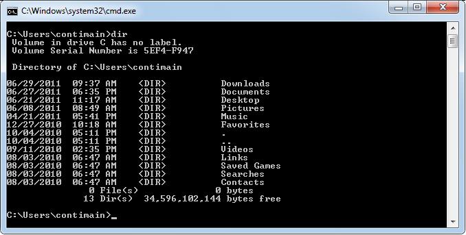 directory list and print command line directory list and print command line