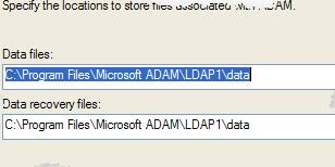 Select Installation Directory ADAM