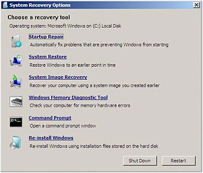 System Recovery Option