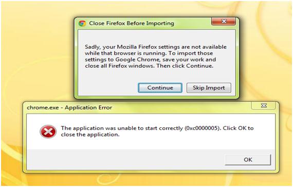 The application was unable to start correctly (0xc0000005). Click Ok to close the application.