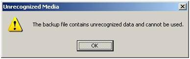 backup file error