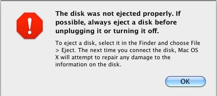 Buffalo DriveStation-The disk was not ejected properly
