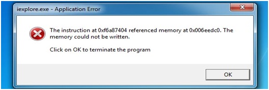 Iexplore.exe – Application Error