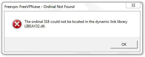 openvpn libeay32.dll not found