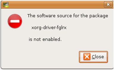 Driver on Ubuntu an error occurs