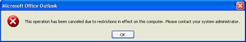 Microsoft Office Outlook Error