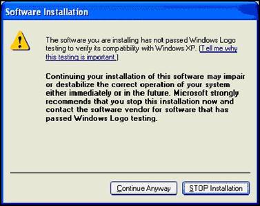 This software has not passed Windows Logo testing