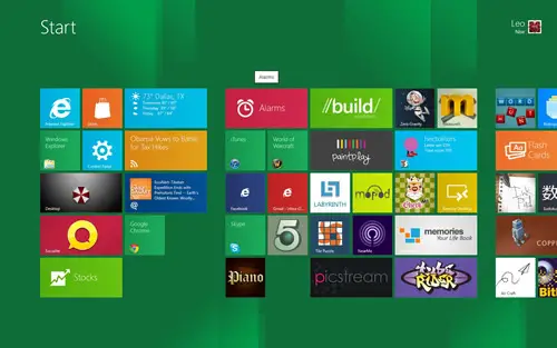 New experience of windows 8