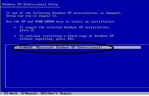 windows XP that has currently install your pc like the image shown.