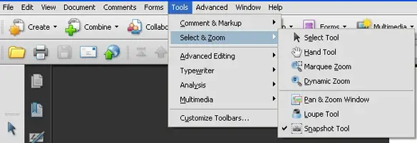 Different tools for editing