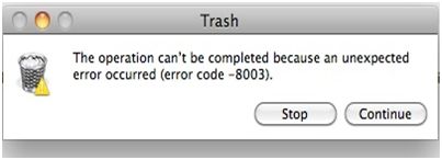 an unexpected error occurred (error code – 8003)
