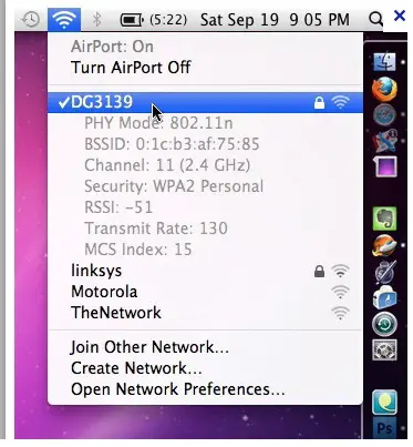 Open network Preferences
