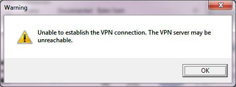 connection vpn unable establish techyv warning error forticlient