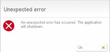 An unexpected error occur