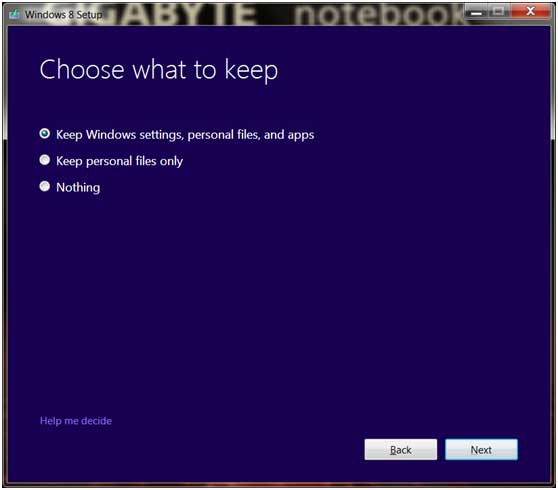 Steps to Upgrade Windows 8