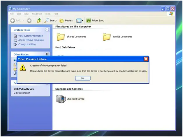 Creation of the video preview failed