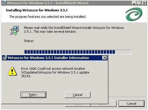 Virtuozzo for windows 3.5.1 Installer Information