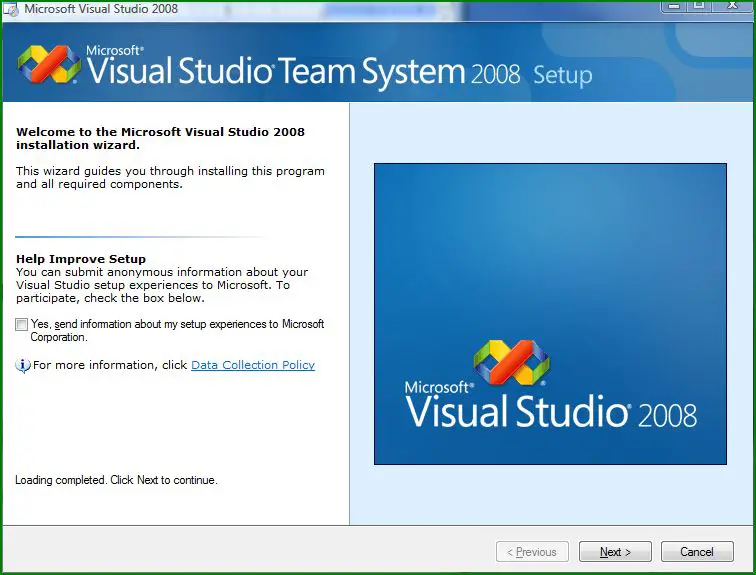 Microsoft Visual Studio Setup