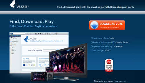 Vuze home page and click Download