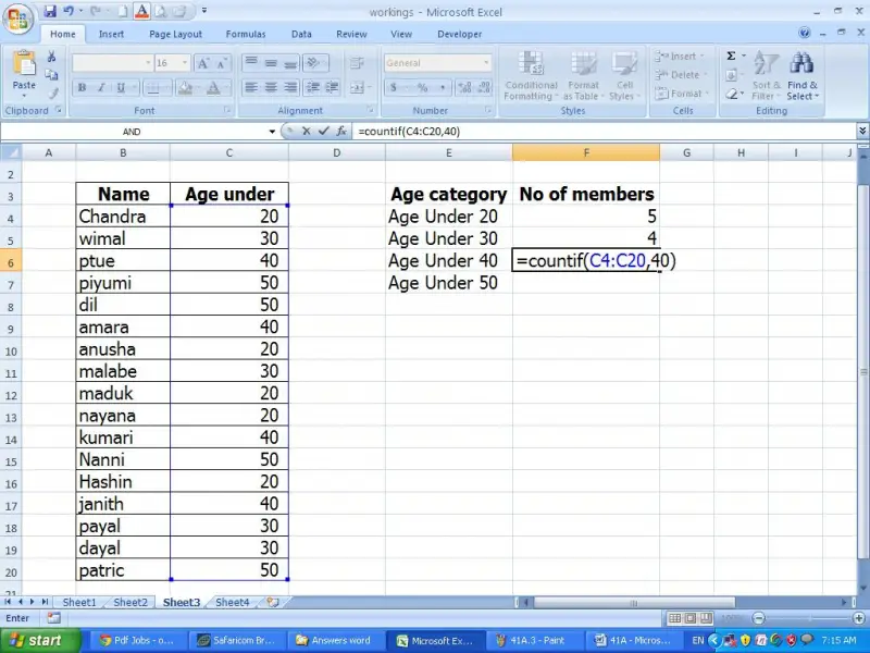 Countif Function