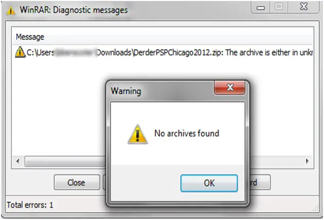winrar exe no archive found winrar exe no archive found