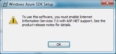 Windows Azure SDK Setup error