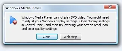 Windows Media Player cannot play DVD video