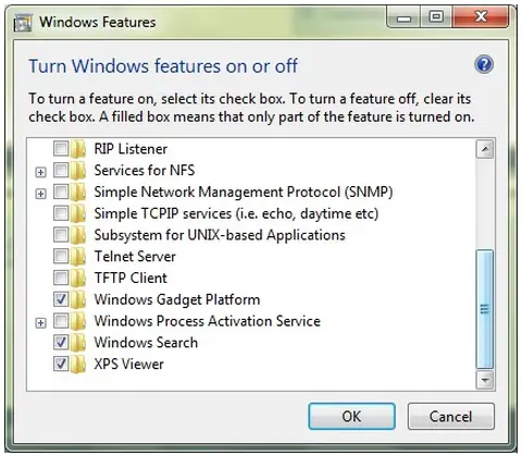 install the Telnet client and Telnet server at window 7